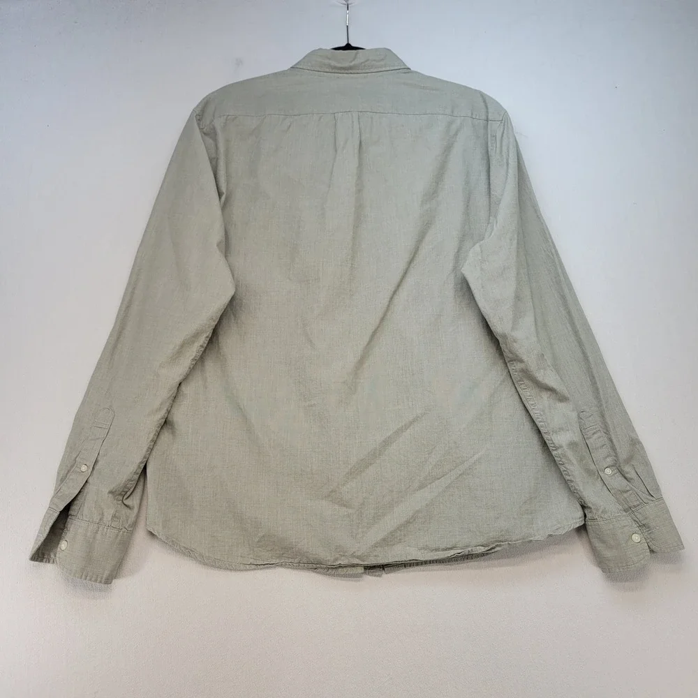 J.Crew Button Down Shirt Mens XL Sage Green Classic Secret Wash Cotton